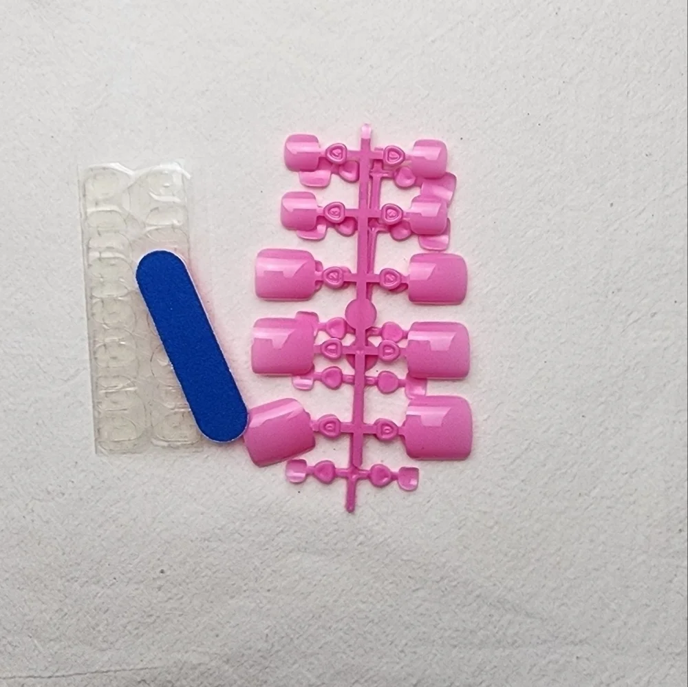24 Pieces Fake Toe Press On Nails